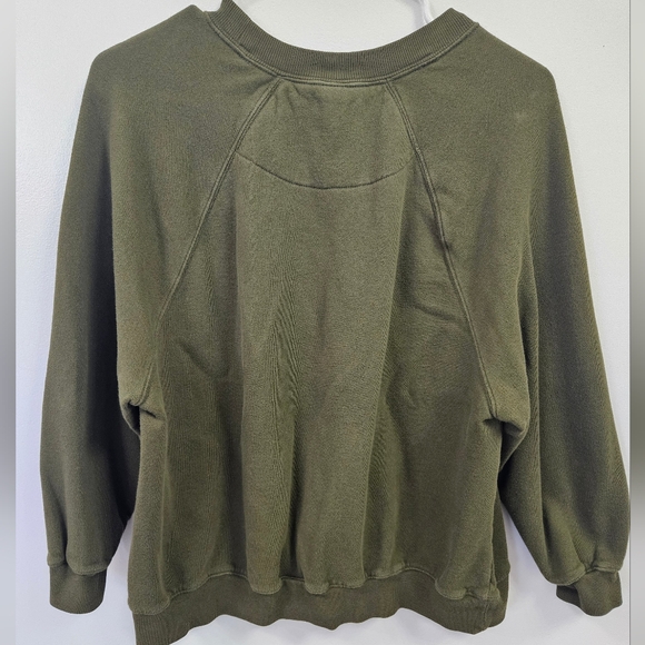 Old Navy Womens Crew Neck Sweatshirt Medium Green - Picture 3 of 3